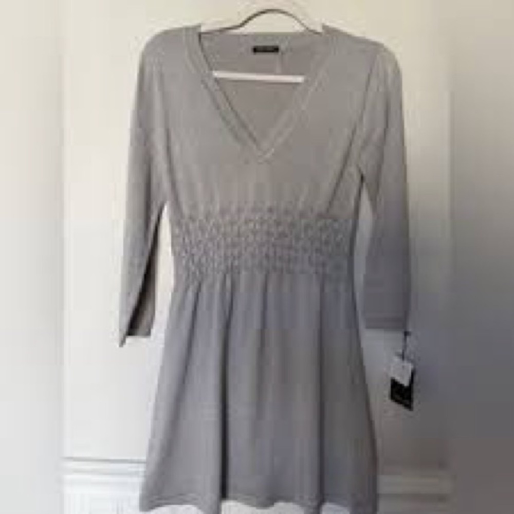 Dolce Cabo Light Gray Long Sleeve Dress